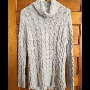 Banana Republic grey cable knit sweater